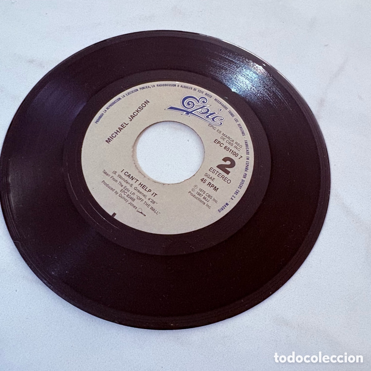 Discos de vinilo: single 7 Michael Jackson &ndash; Bad edicion espa&ntilde;ola de 1987 - Foto 4
