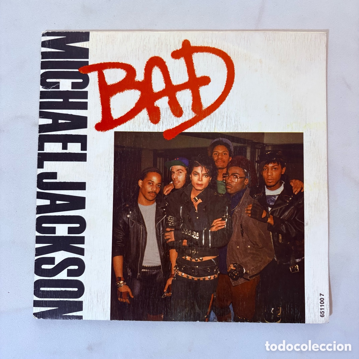 Discos de vinilo: single 7 Michael Jackson &ndash; Bad edicion espa&ntilde;ola de 1987 - Foto 1
