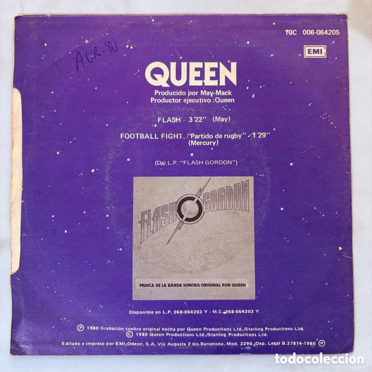 Discos de vinilo: single 7 Queen &ndash; Flashedicion espa&ntilde;ola de 1980 - Foto 2