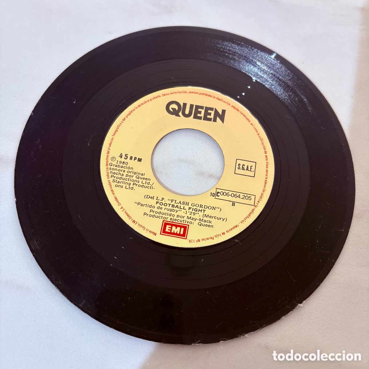 Discos de vinilo: single 7 Queen &ndash; Flashedicion espa&ntilde;ola de 1980 - Foto 3