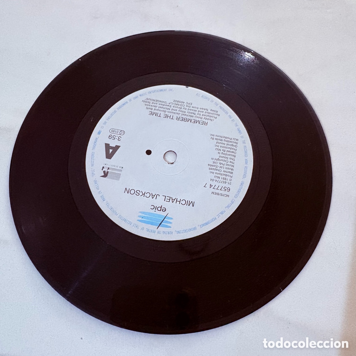 Discos de vinilo: single 7 Michael Jackson &lrm;&ndash; Remember The Time edicion UK de 1992 - Foto 4