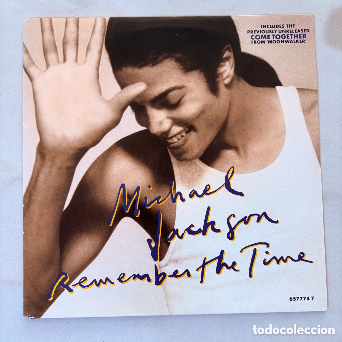 Discos de vinilo: single 7'' Michael Jackson &lrm;&ndash; Remember The Time edicion UK de 1992