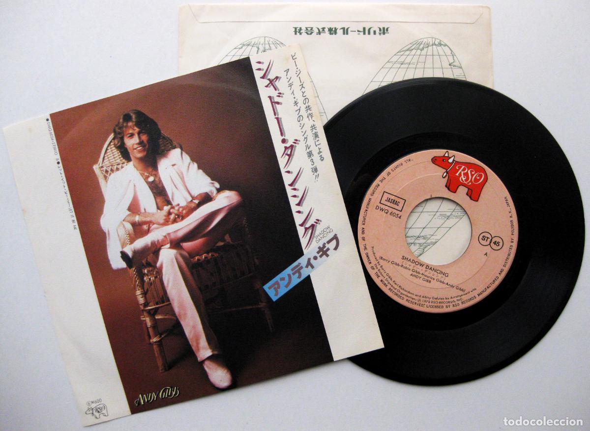 Discos de vinilo: Andy Gibb - Shadow Dancing - Single RSO 1978 Japan (Edici&oacute;n Japonesa) BPY