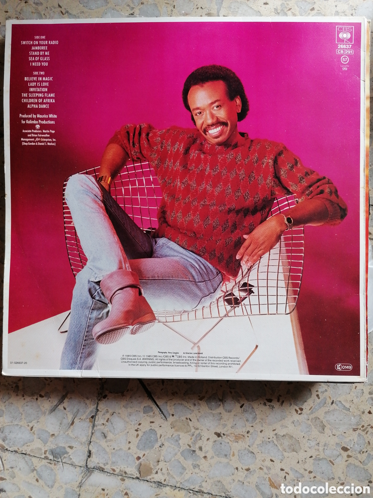 Discos de vinilo: LP MAURICE WHITE 1985 HOLANDA INSERT - Foto 2