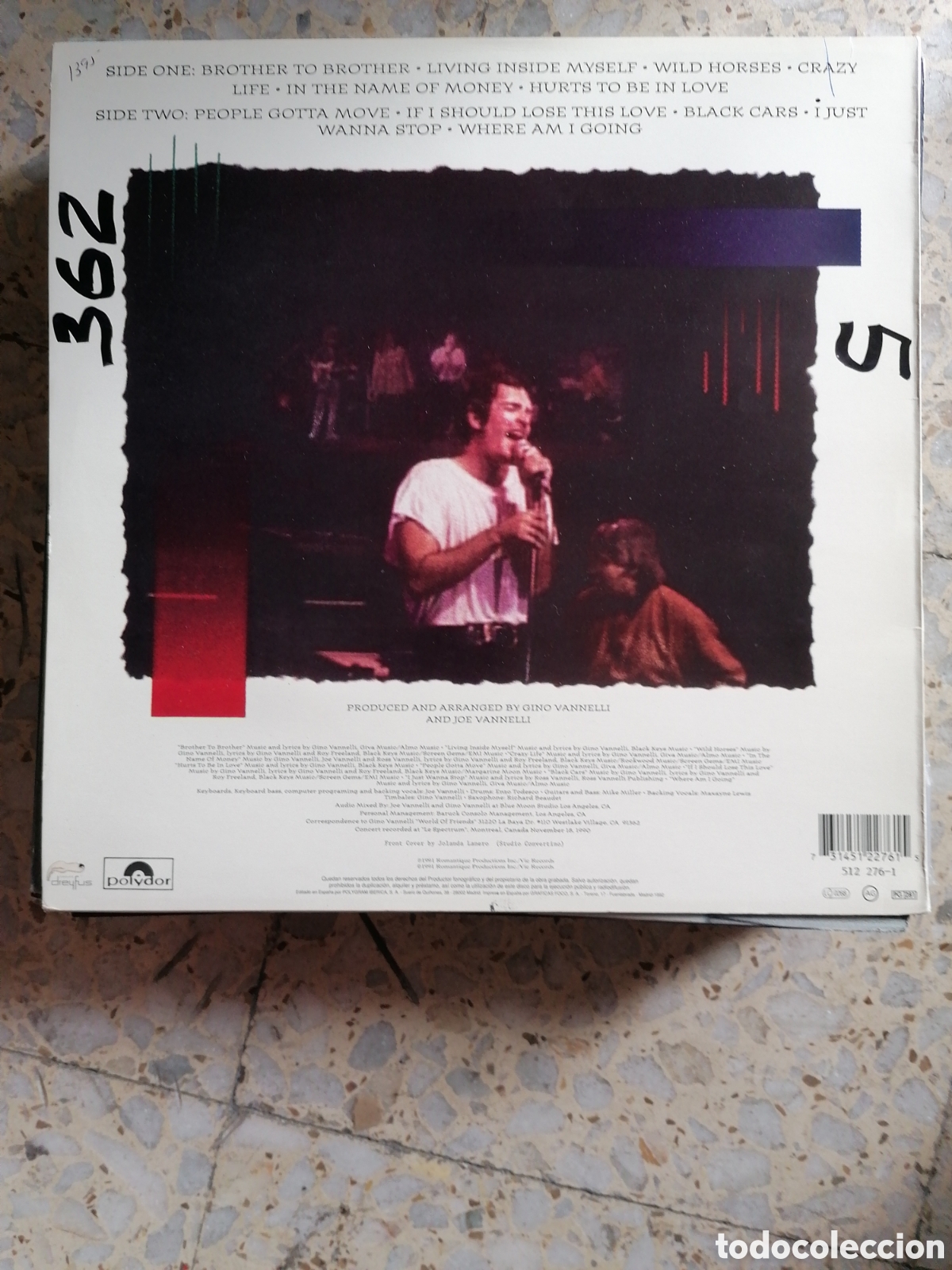 Discos de vinilo: LP GINO VANNELLI LIVE 1992 ESPA&Ntilde;A EX - Foto 2