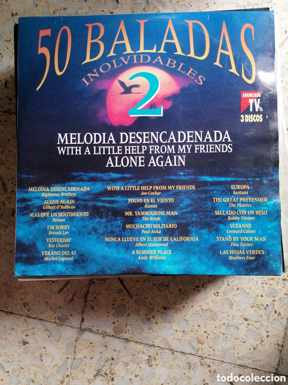 Discos de vinilo: 3 LP 50 BALADAS INOLVIDABLES 2 ESPA&Ntilde;A 1992