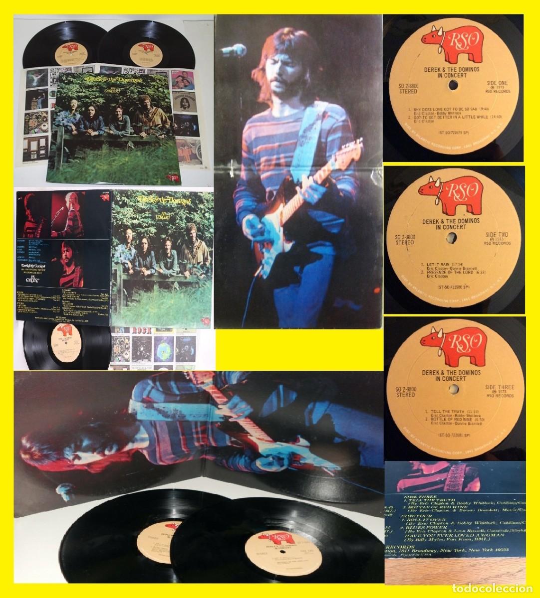 Discos de vinilo: ERIC CLAPTON, DEREK AND THE DOMINOS IN CONCERT 1970 - 2LPs/ RARE EDIT ORIG USA + 2 ENCARTES EXC