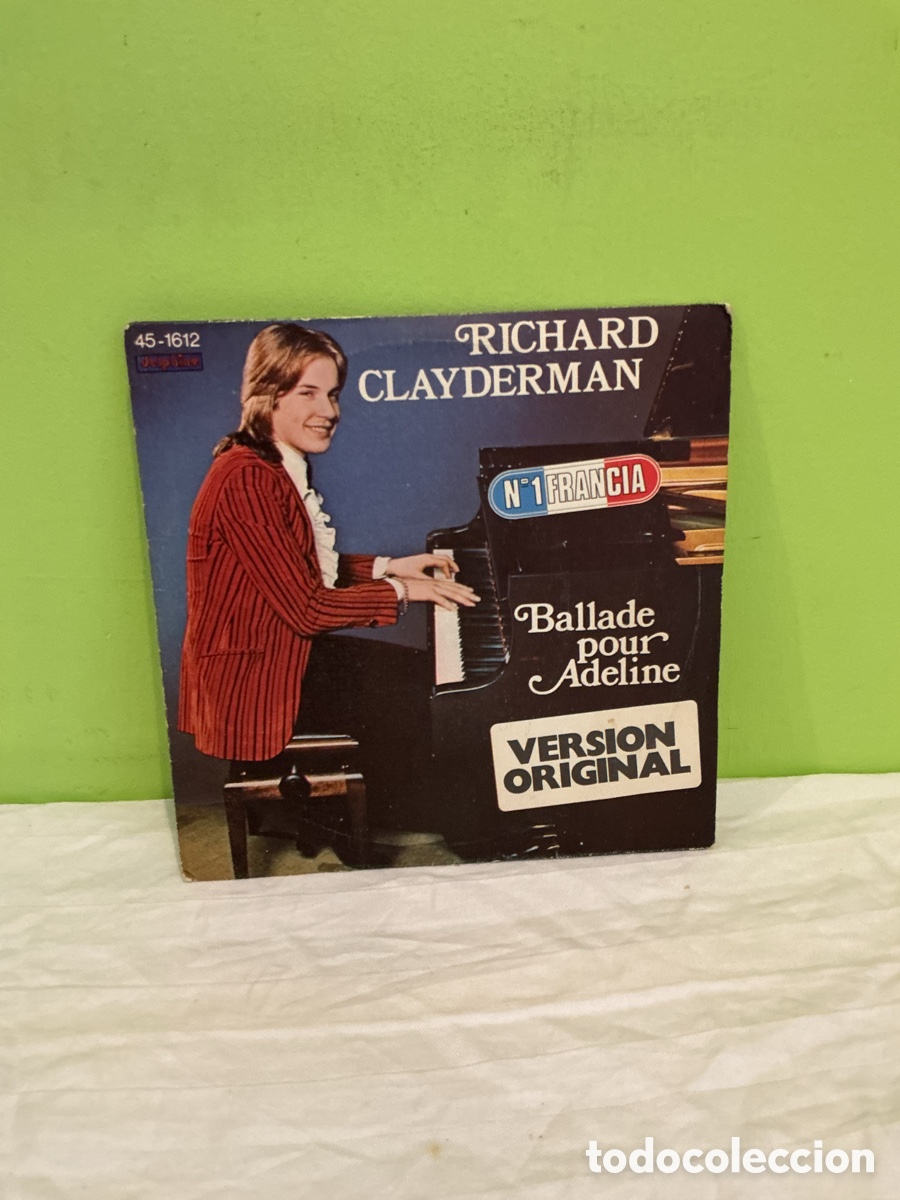 Dischi in vinile: RICHARD CLAYDERMAN &ndash; BALLADE POUR ADELINE &ndash; SINGLE VINILO 1977 &ndash; PIANO ROM&Aacute;NTICO
