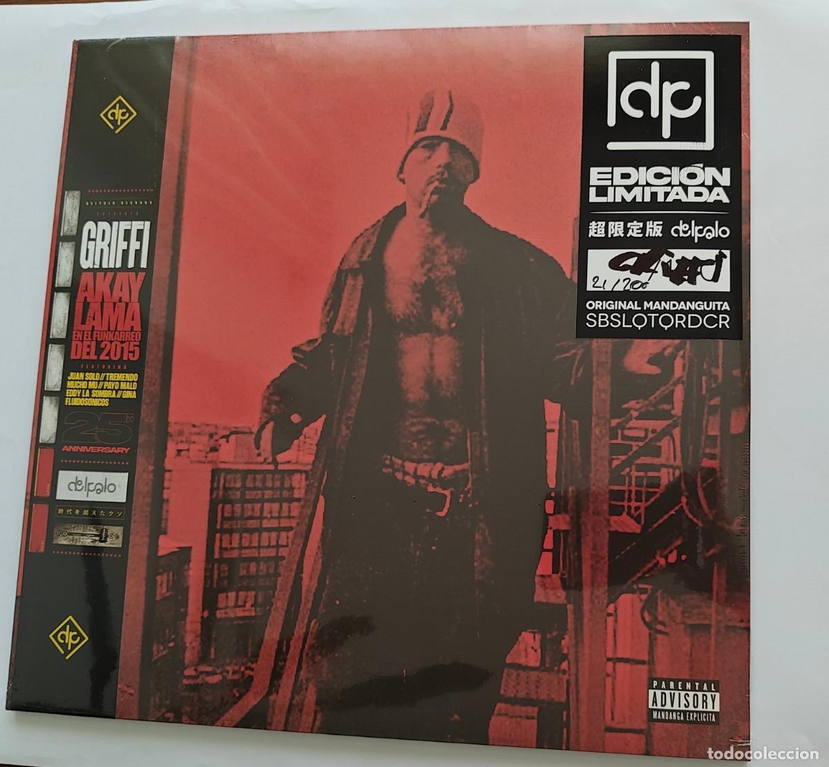 Discos de vinilo: Griffi &ndash; Akay Lama En El Funkarreo Del 2015 Doble LP vinilo splatter negro amarillo Del Palo Records