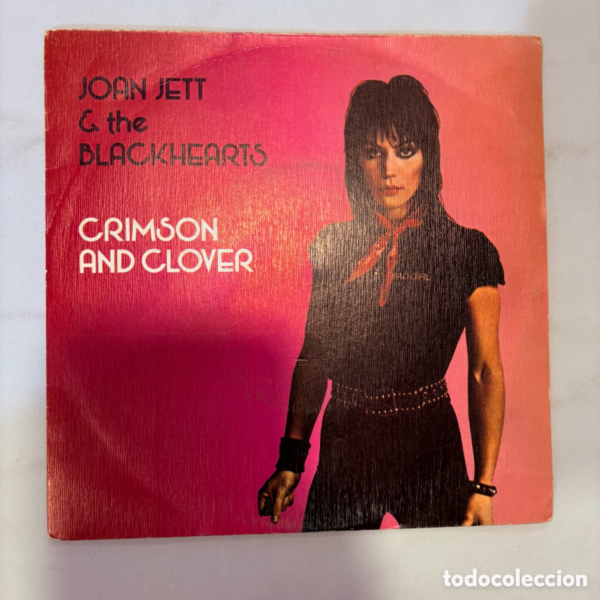 Discos de vinilo: single 7'' Joan Jett & The Blackhearts &lrm;&ndash; Crimson And Clover edicion espa&ntilde;ola de 1982