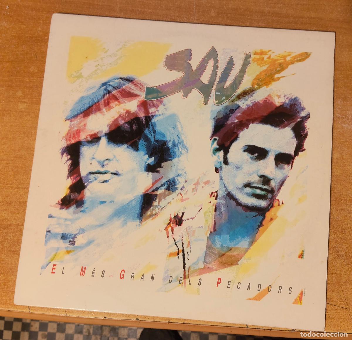 Discos de vinil: Sau con dos aut&oacute;grafos - disco vinilo doble LP &ndash; El M&eacute;s Gran Dels Pecadors - rock catal&agrave; - ver fotos