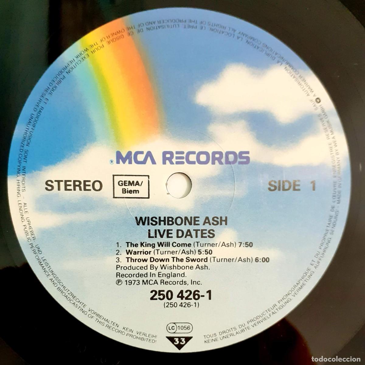 Discos de vinilo: Disco de vinilo de WISHBONE ASH &rdquo;LIVE DATES&rdquo; de 1973 - Foto 7