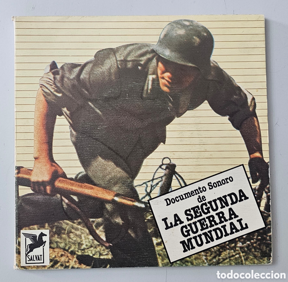 Discos de vinilo: 3x45s DOCUMENTO SONORO DE LA SEGUNDA GUERRA MUNDIAL (Espa&ntilde;a - BCD - 1979) PORTADA TRIPLE