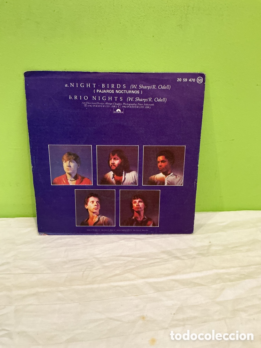 Discos de vinil: Shakatak &ndash; Night Birds / Rio Nights &ndash; Single Polydor, 1982