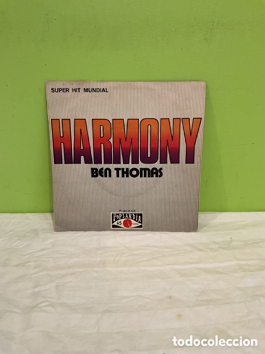 Discos de vinil: Ben Thomas &ndash; Harmony / Whistling Man &ndash; Single Poplandia, 1972