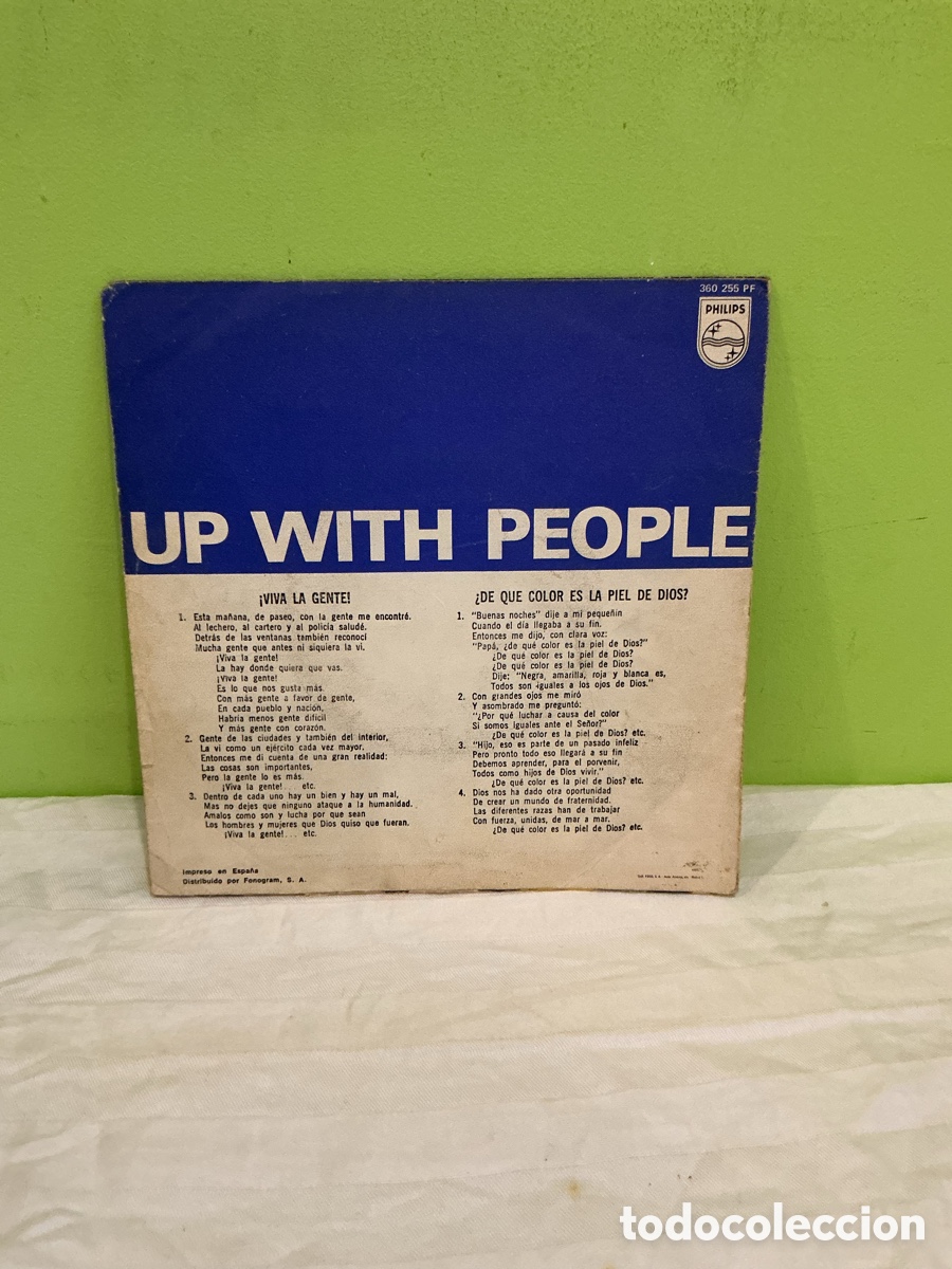 Discos de vinilo: Up With People &ndash; &iexcl;Viva la gente! &ndash; Single Philips, 1969 - Foto 3