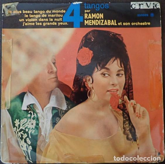 Discos de vinilo: Ramon Mendizabal Et Son Orchestre &ndash; 4 Tangos (Vinyl, Caravelle 225002 )