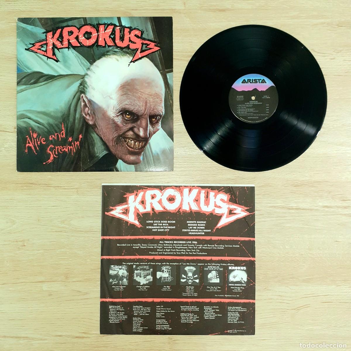 Discos de vinilo: Disco de vinilo KROKUS Alive And Screamin', 1986