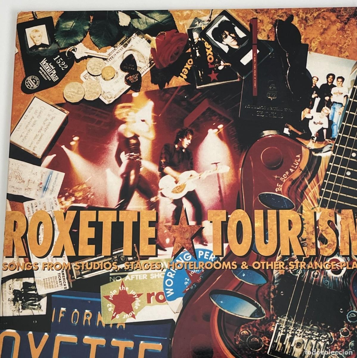 Discos de vinilo: Disco vinilo doble - Roxette, Tourism - EMI 1992 Espa&ntilde;a - portada doble, completo con encartes