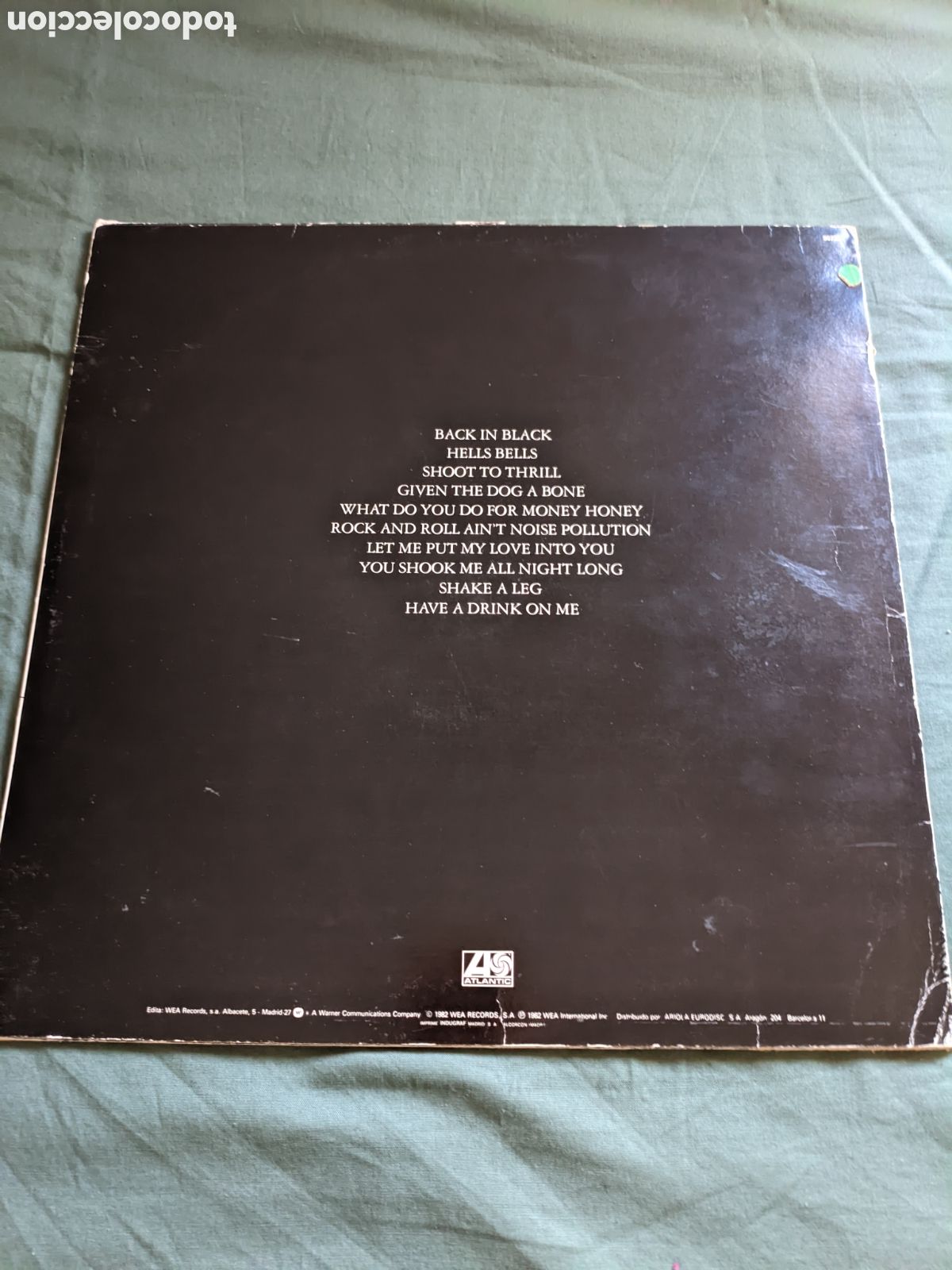 Discos de vinilo: // AC/DC &ndash; Back In Black - Atlantic Espa&ntilde;a 1980 - Foto 2