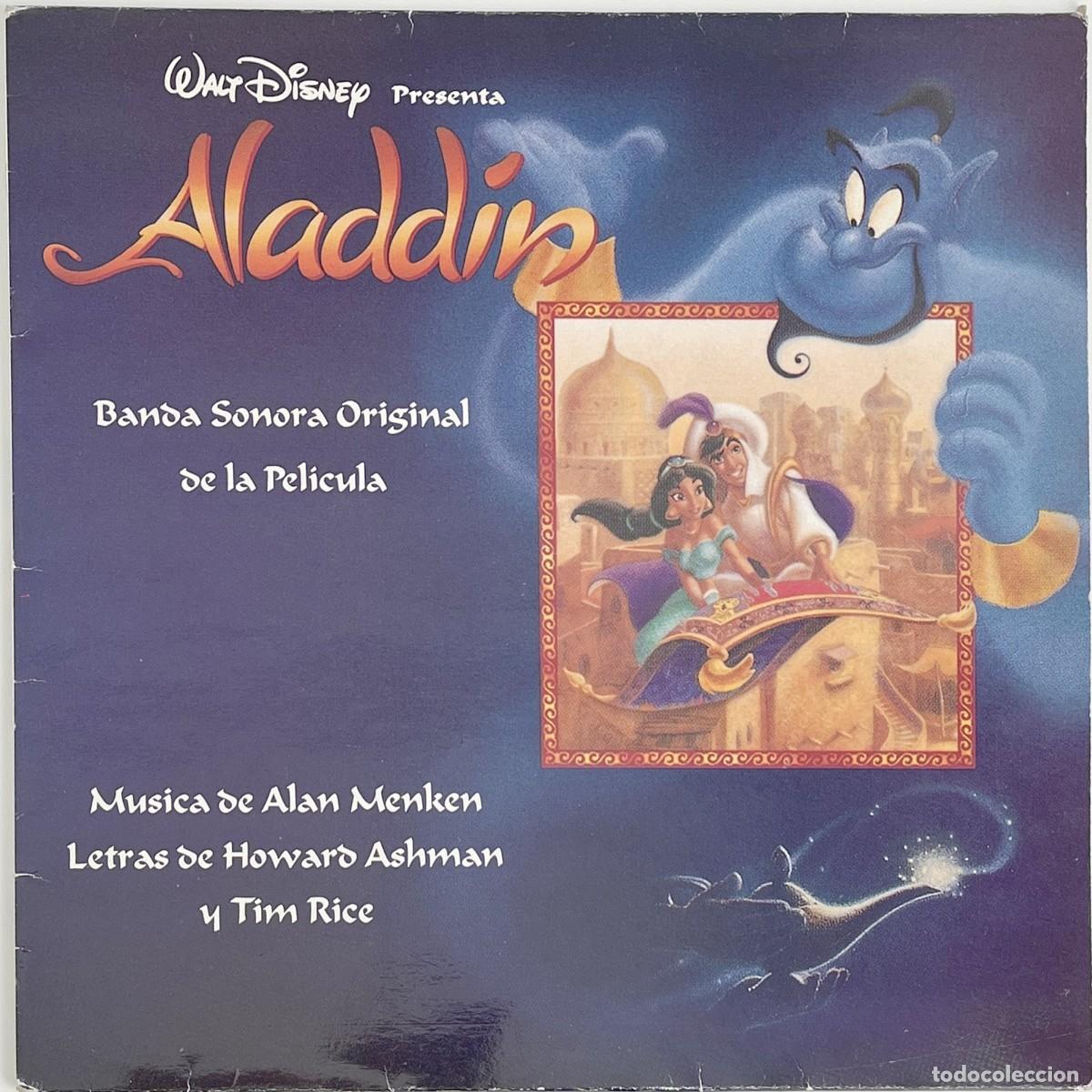 Disques de vinyle: Disco vinilo - Aladd&iacute;n, banda sonora cantada en castellano - Disney EMI 1993, Espa&ntilde;a - con encarte