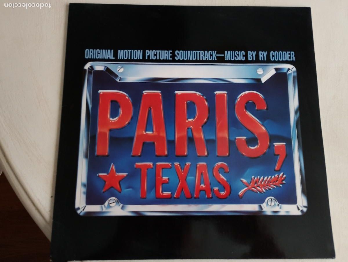 Discos de vinilo: Ry Cooder &ndash; Paris, Texas (Banda sonora original de la pel&iacute;cula) 1985, Blues Rock , Ac&uacute;stico