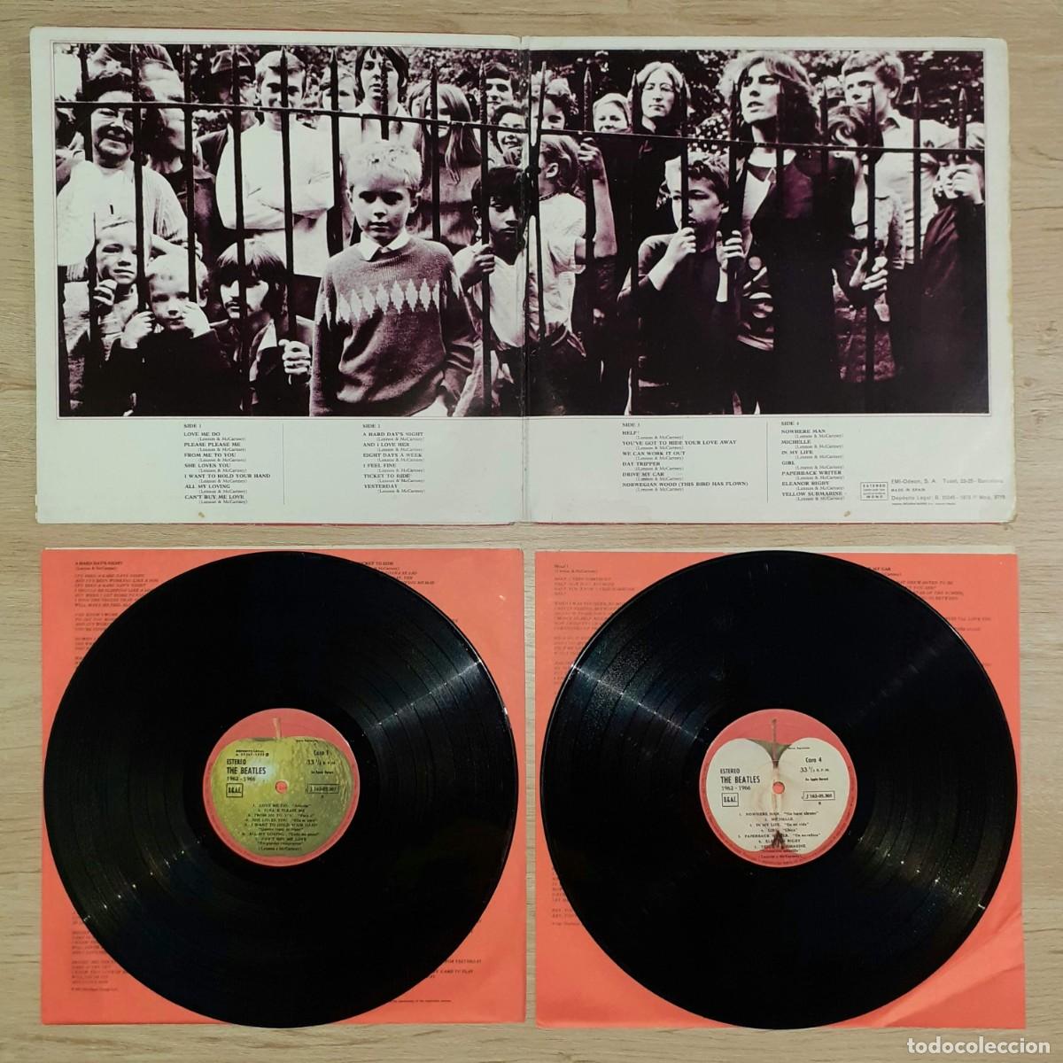 Discos de vinilo: Doble disco vinilo THE BEATLES 1962-1966 - Foto 2