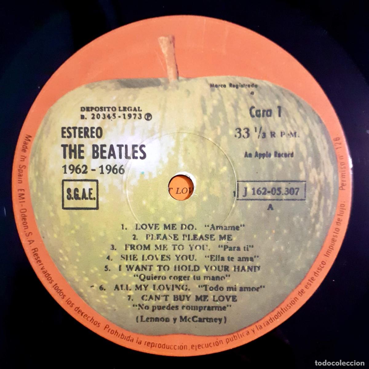 Discos de vinilo: Doble disco vinilo THE BEATLES 1962-1966 - Foto 3