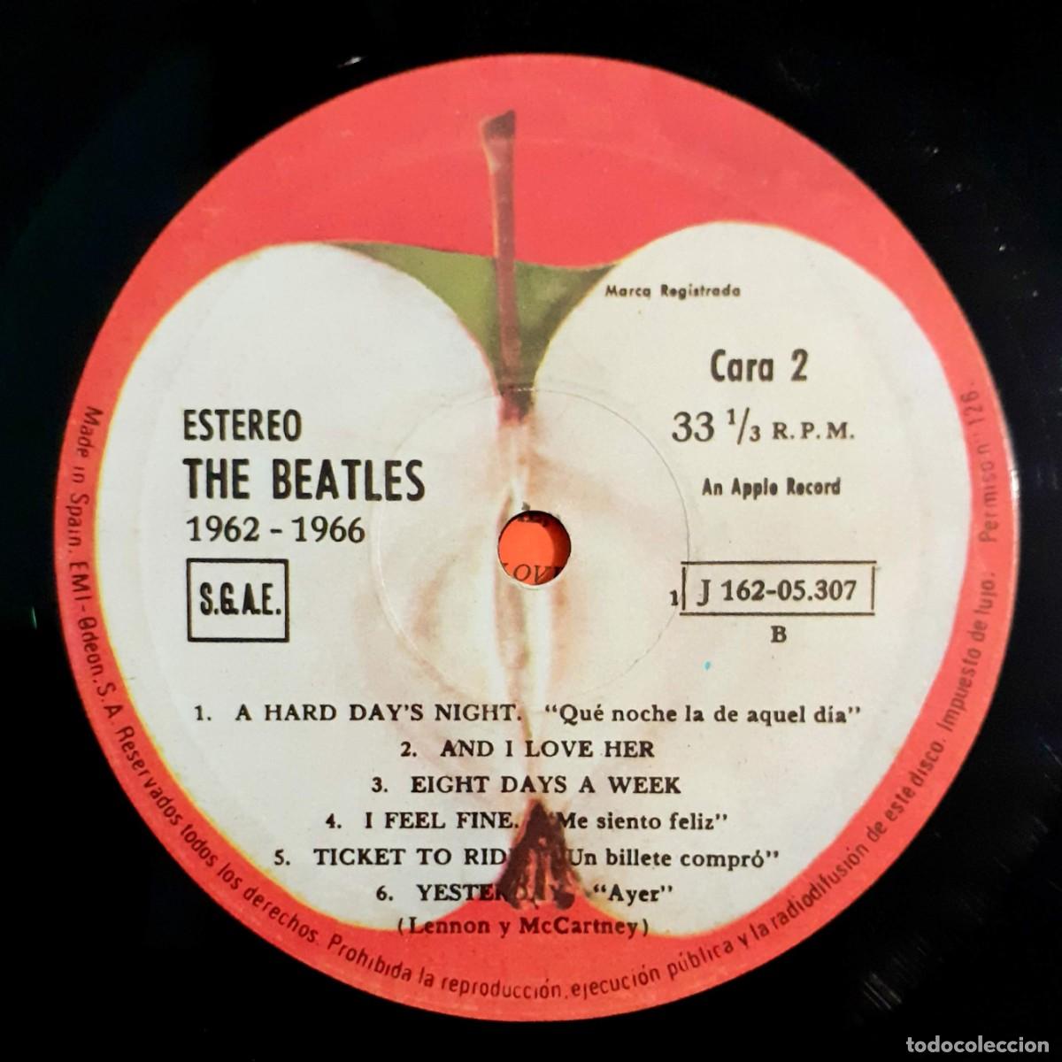 Discos de vinilo: Doble disco vinilo THE BEATLES 1962-1966 - Foto 4