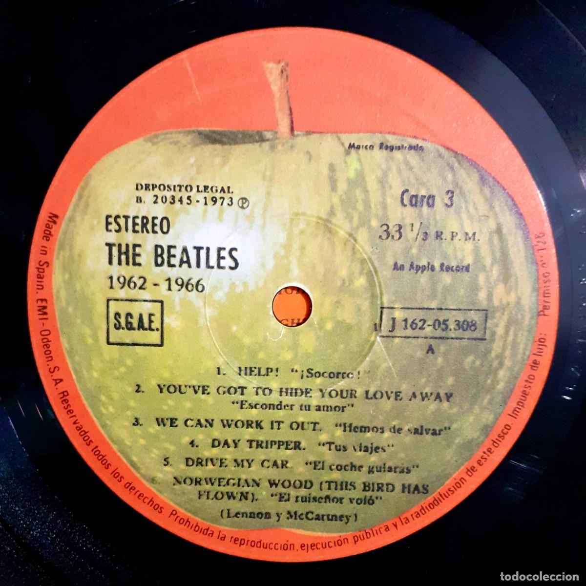 Discos de vinilo: Doble disco vinilo THE BEATLES 1962-1966 - Foto 5