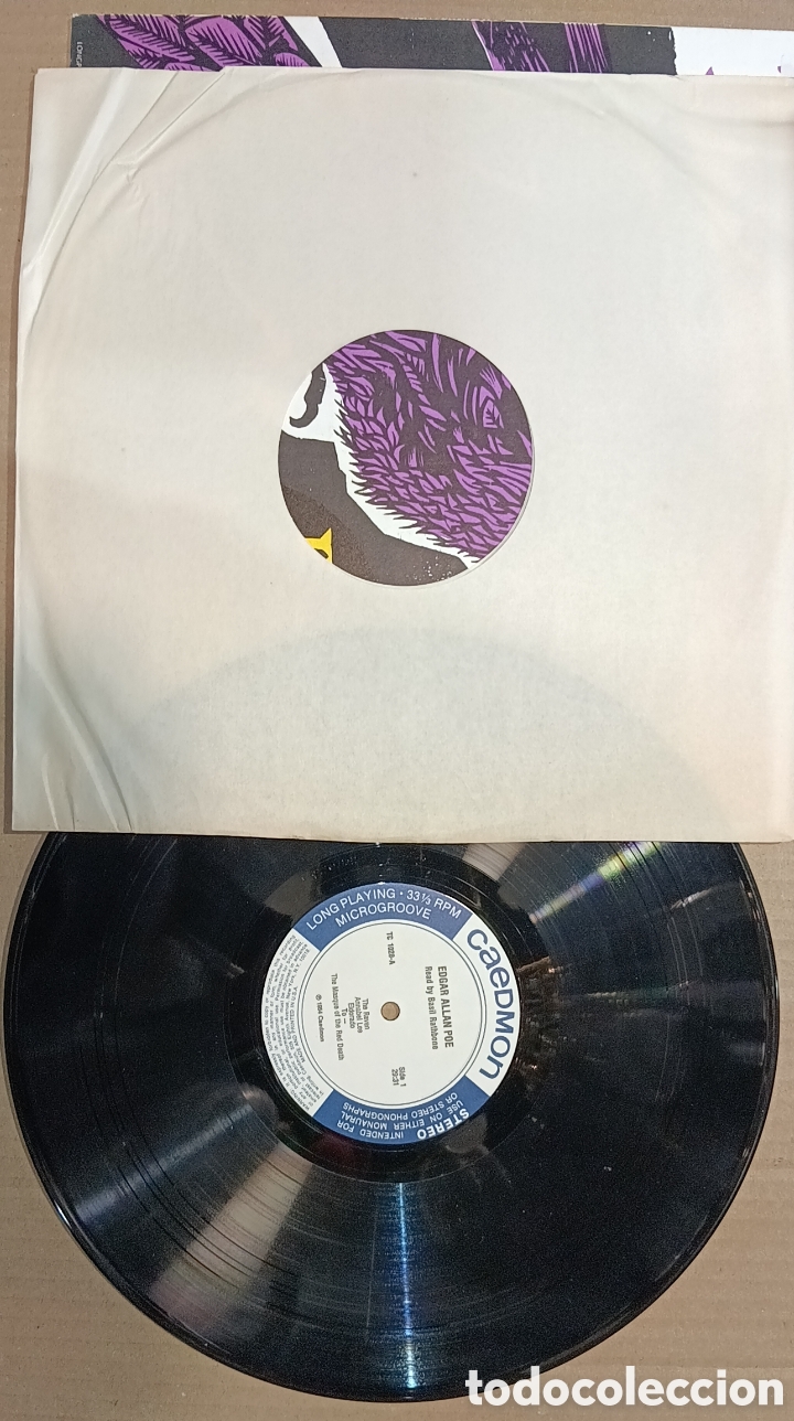Discos de vinilo: BASIL RATHBONE EDGAR ALLAN POE 1954 - Foto 2