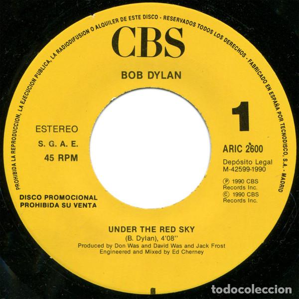 Discos de vinilo: Bob Dylan &ndash; Under The Red Sky (Vinyl, CBS ARIC 2600) - Foto 3