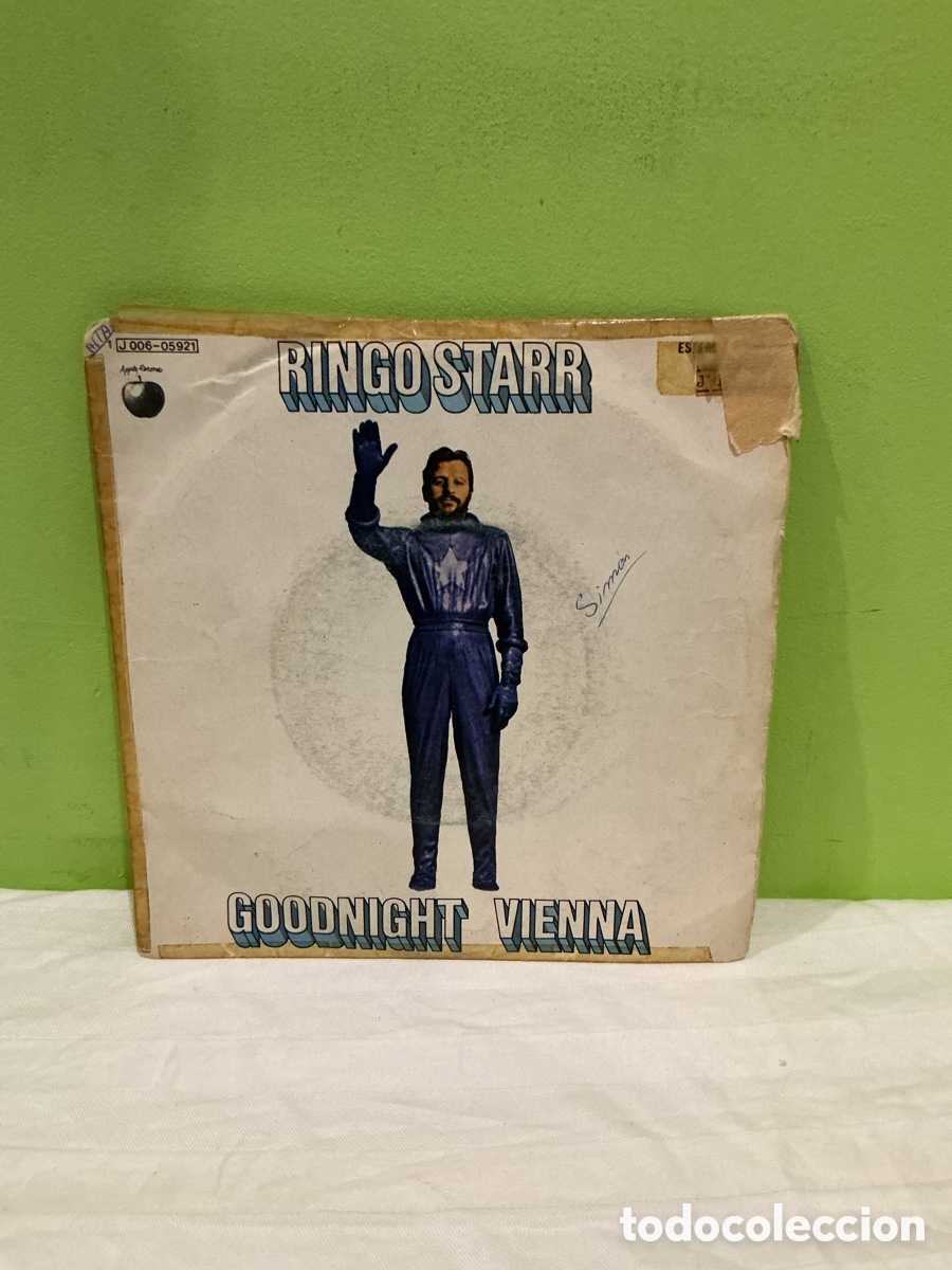 Disques de vinyle: RINGO STARR &ndash; GOODNIGHT VIENNA / NO NO SONG &ndash; SINGLE &ndash; ESPA&Ntilde;A, 1975