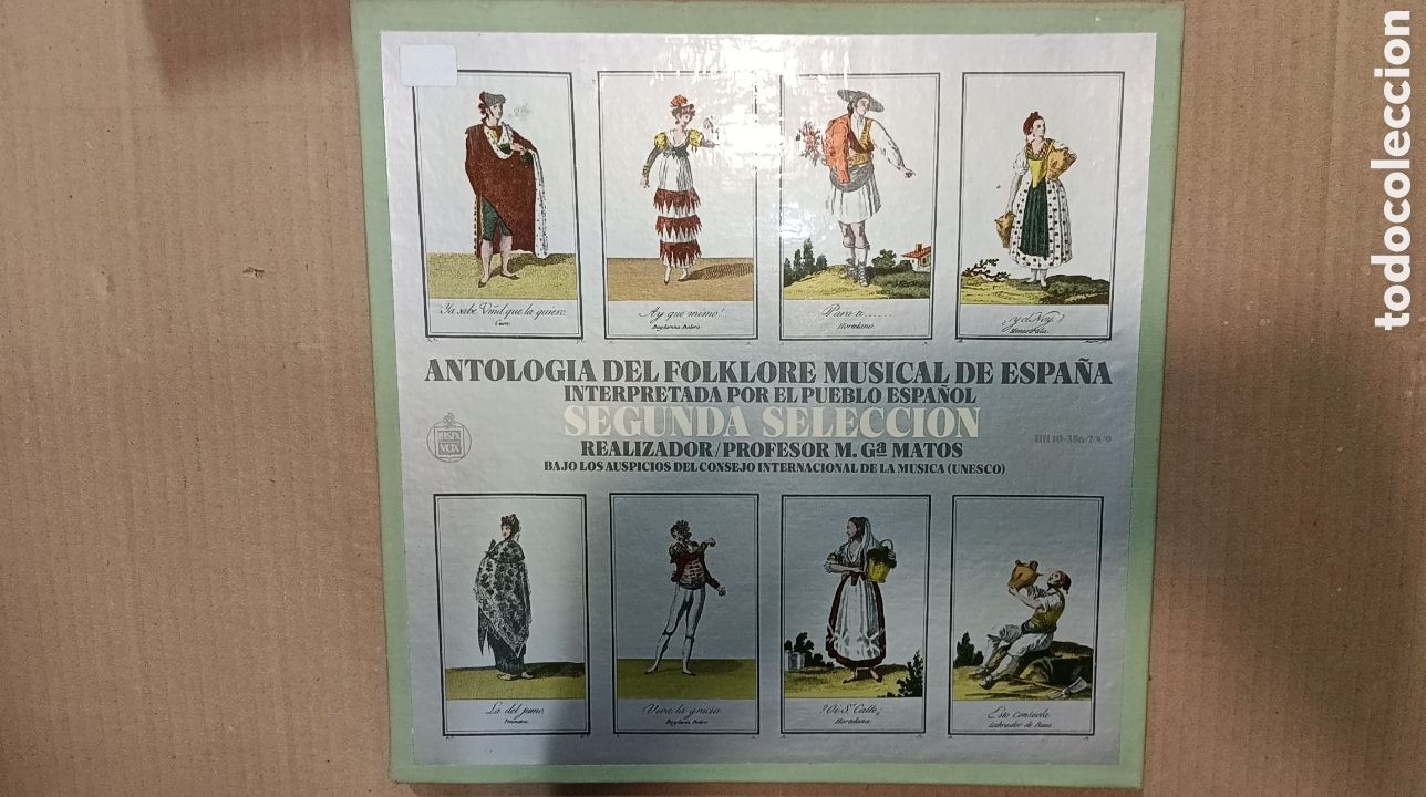 Discos de vinilo: ESTUCHE 4 DISCOS ANTOLOG&Iacute;A FOLKLORE MUSICAL ESPA&Ntilde;A