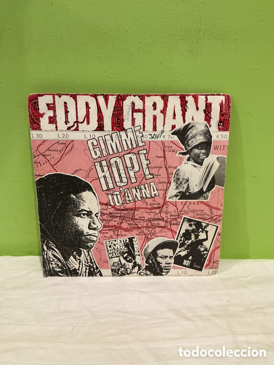 Discos de vinilo: Eddy Grant &ndash; Gimme Hope Jo&rsquo;anna / Say Hello to Fidel &ndash; Single 7&rdquo; Hispavox EMI &ndash; 1988