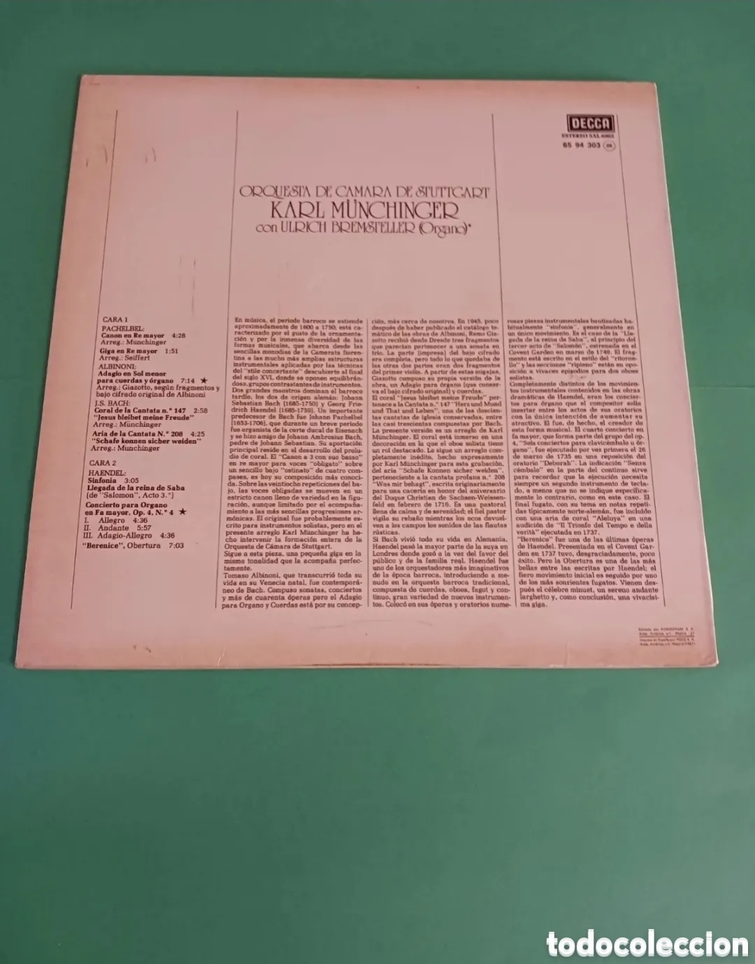 Discos de vinilo: Vinilo Orquesta de Camara de Stuttgart - Foto 5