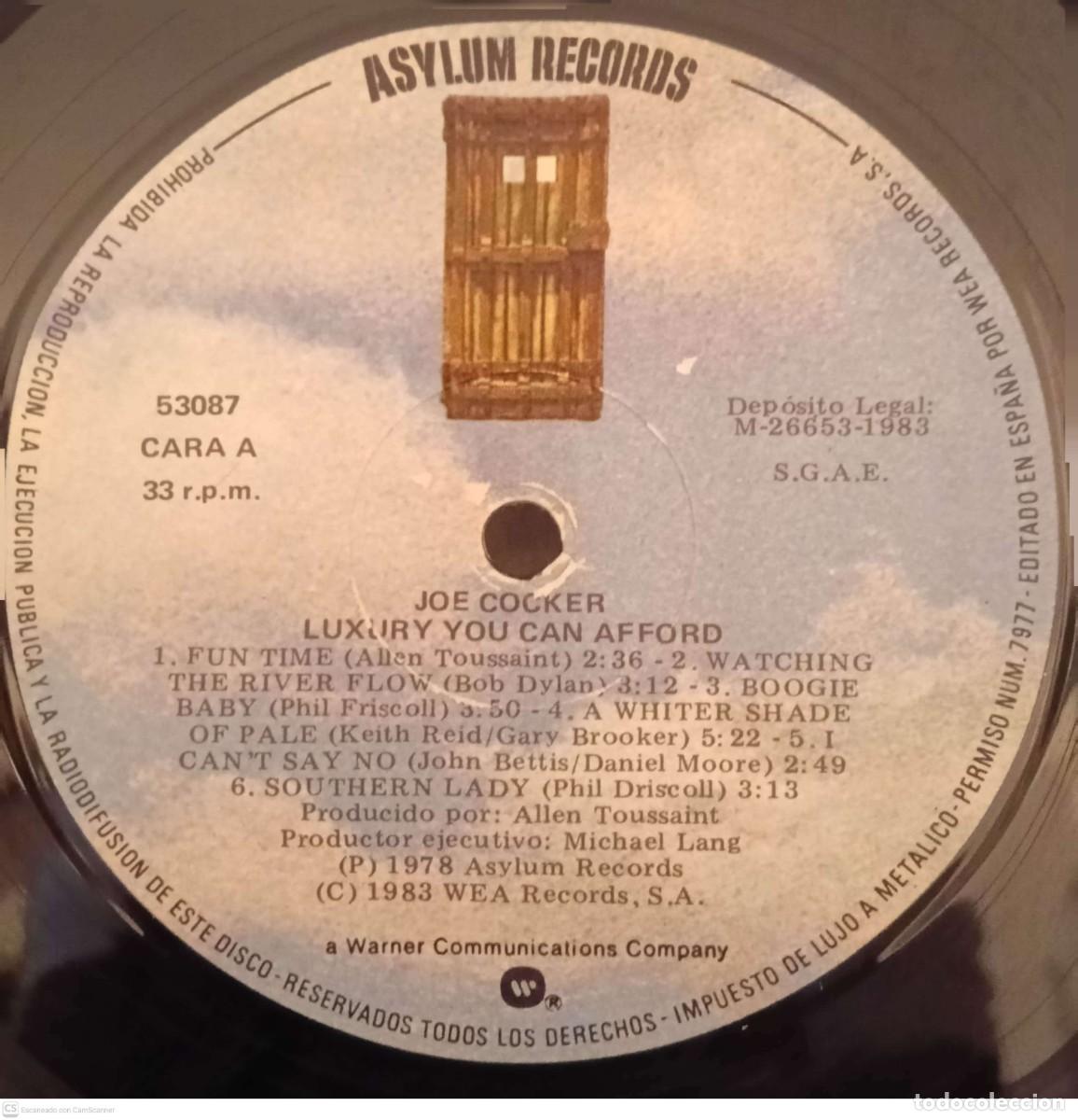 Discos de vinilo: Joe Cocker &ndash; Luxury You Can Afford - Foto 3