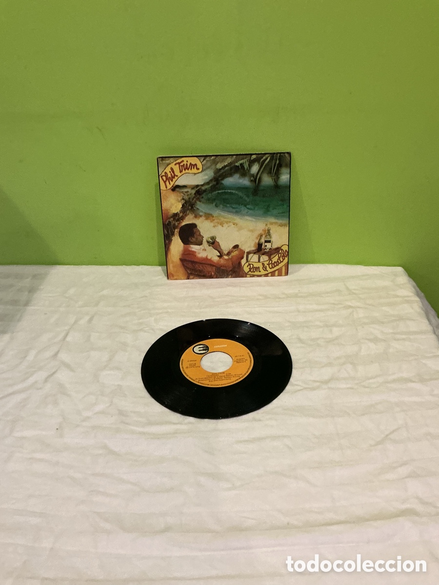 Discos de vinilo: Phil Trim &ndash; Ron y Coca Cola &ndash; Single 1980 - Foto 2