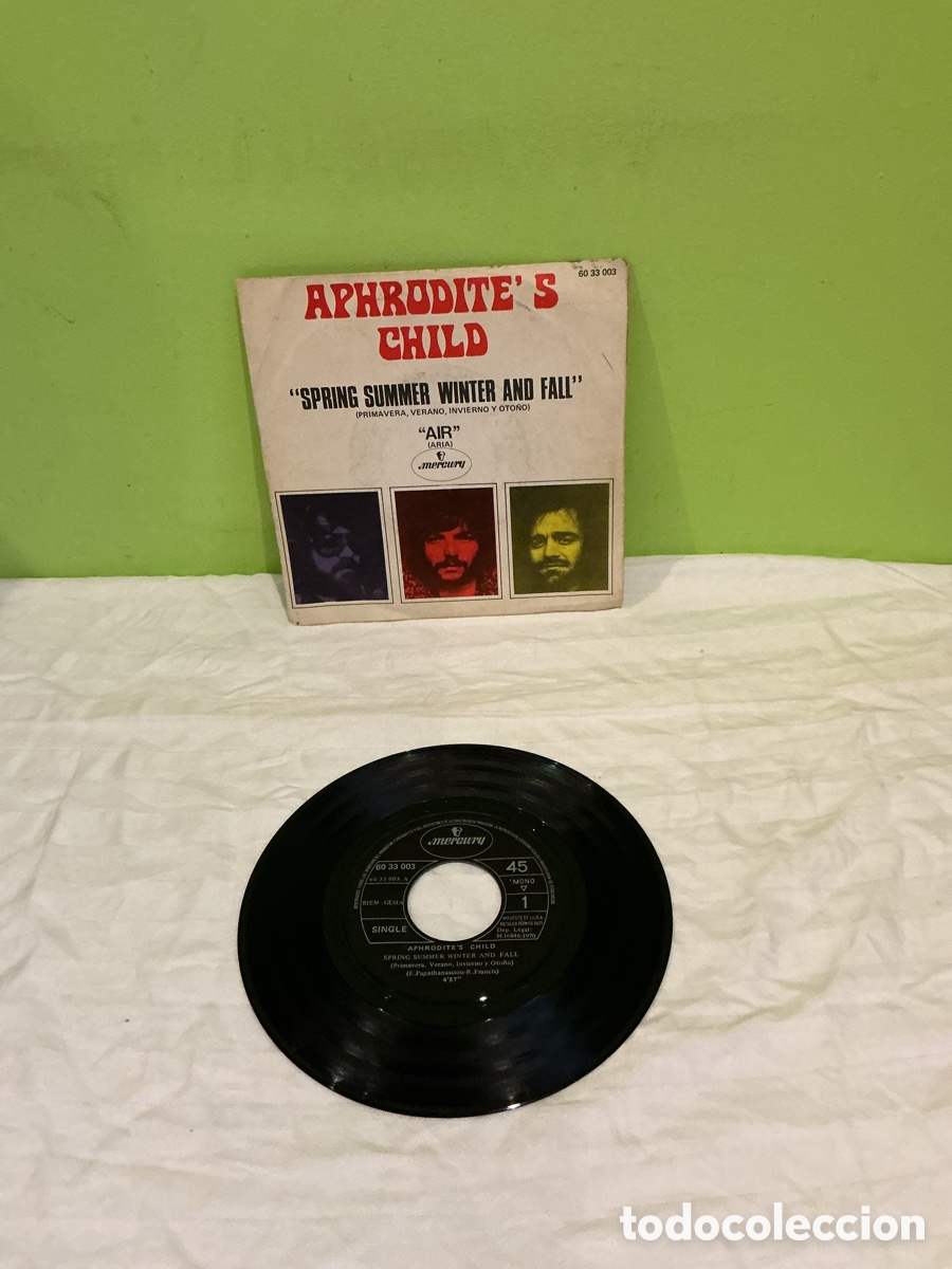 Discos de vinilo: Aphrodite&rsquo;s Child &ndash; Spring Summer Winter and Fall &ndash; Single 1970 - Foto 2