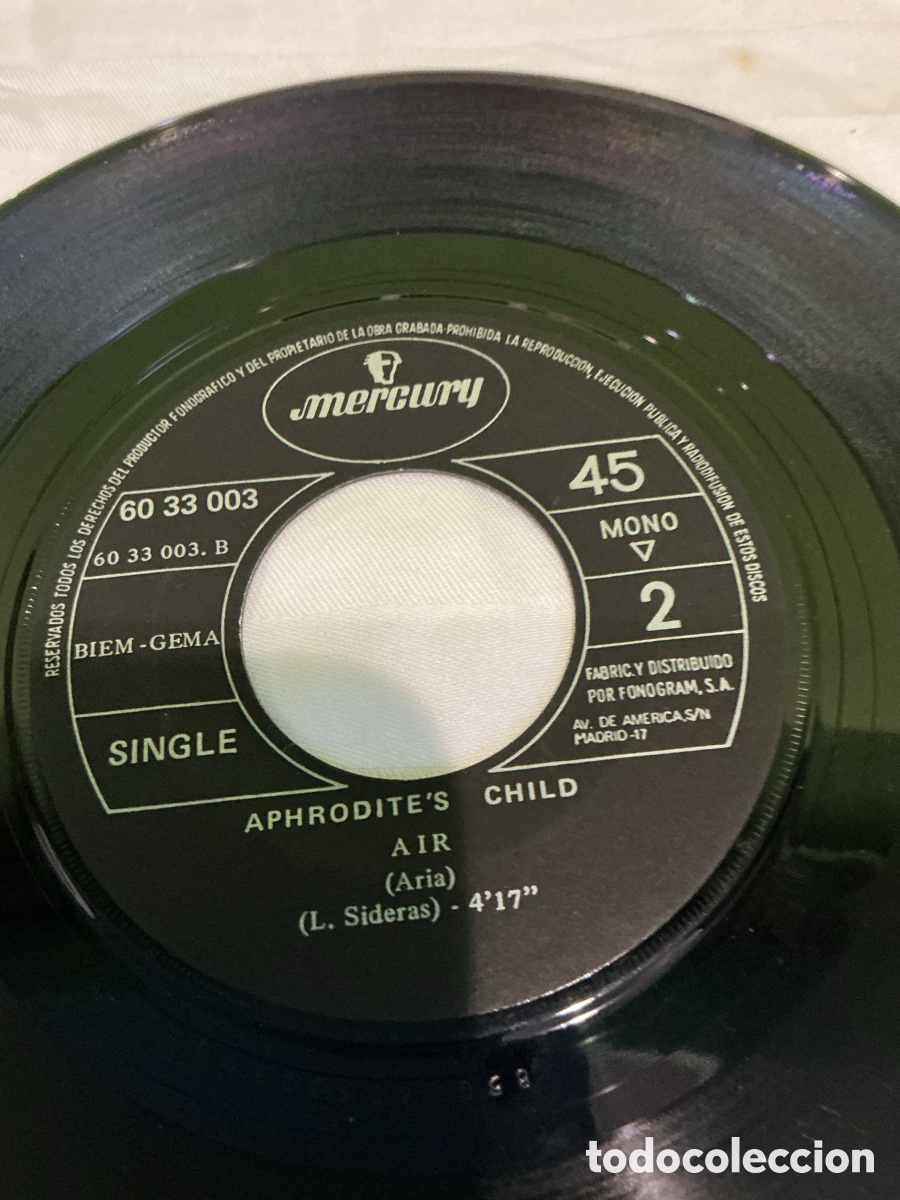 Discos de vinilo: Aphrodite&rsquo;s Child &ndash; Spring Summer Winter and Fall &ndash; Single 1970 - Foto 4