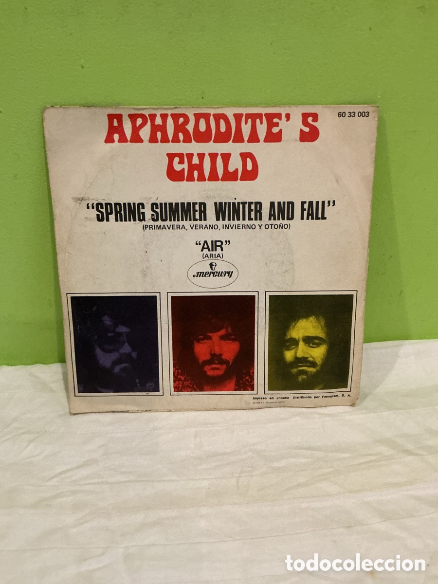 Discos de vinilo: Aphrodite&rsquo;s Child &ndash; Spring Summer Winter and Fall &ndash; Single 1970 - Foto 6
