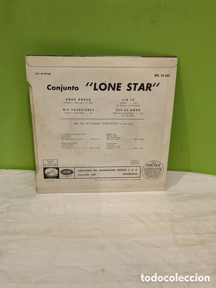 Discos de vinilo: Lone Star &ndash; Amor Bravo &ndash; EP 1967 - Foto 6