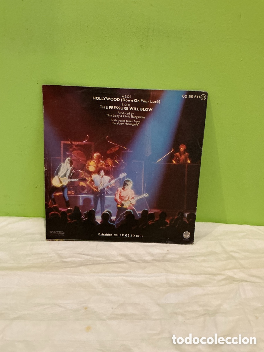 Discos de vinilo: Thin Lizzy &ndash; Hollywood &ndash; Single 1981 - Foto 6