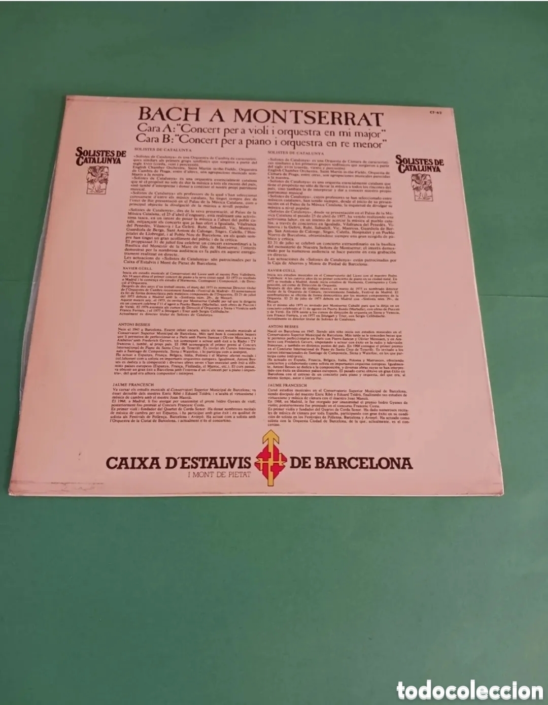 Discos de vinilo: Vinilo BACH a Montserrat - Foto 5