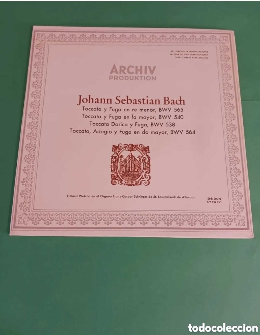 Vinyl records: Vinilo desplegable, Johann Sebastian Bach.