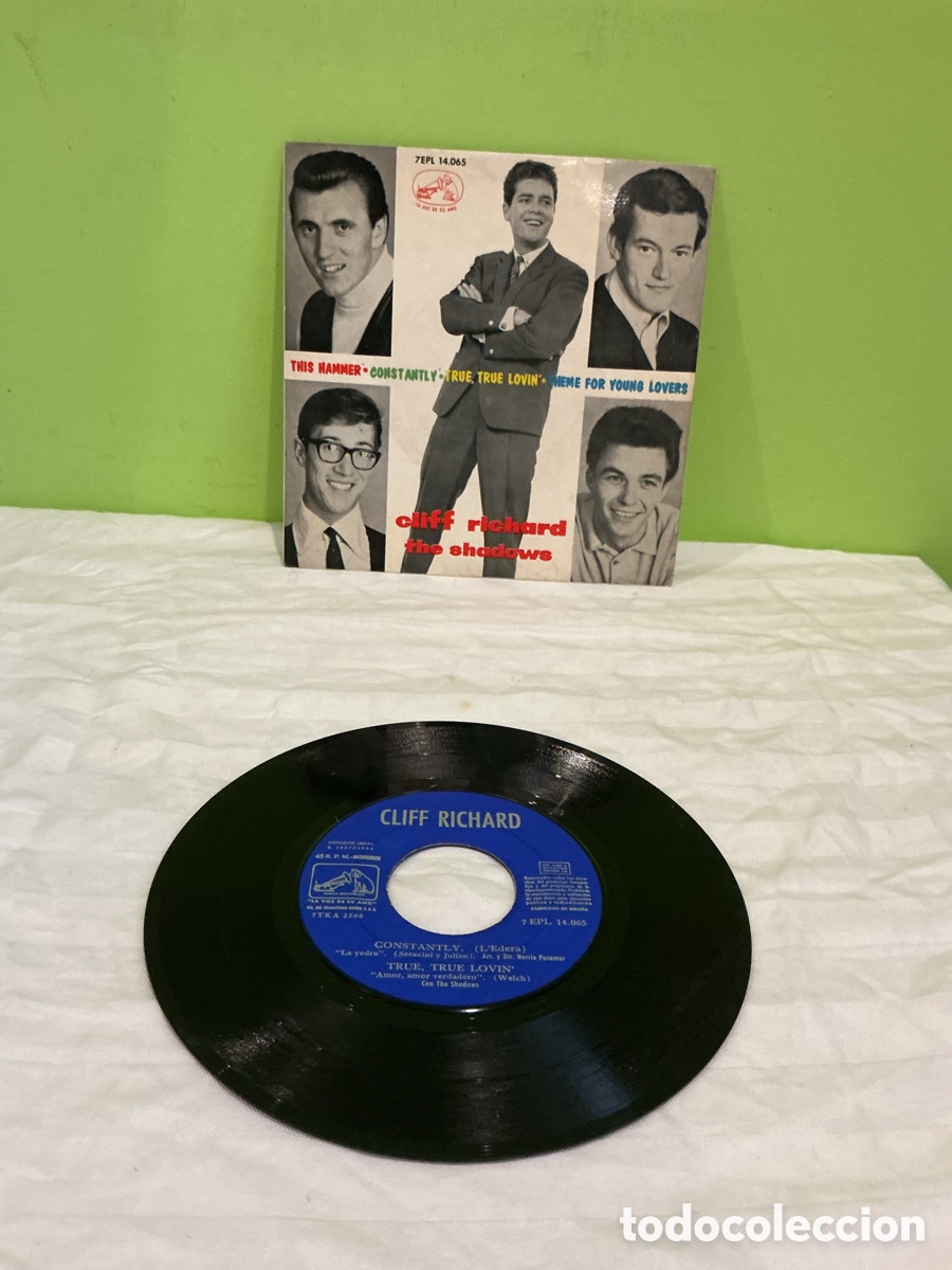 Discos de vinilo: Cliff Richard & The Shadows &ndash; Constantly &ndash; EP 1964 - Foto 2
