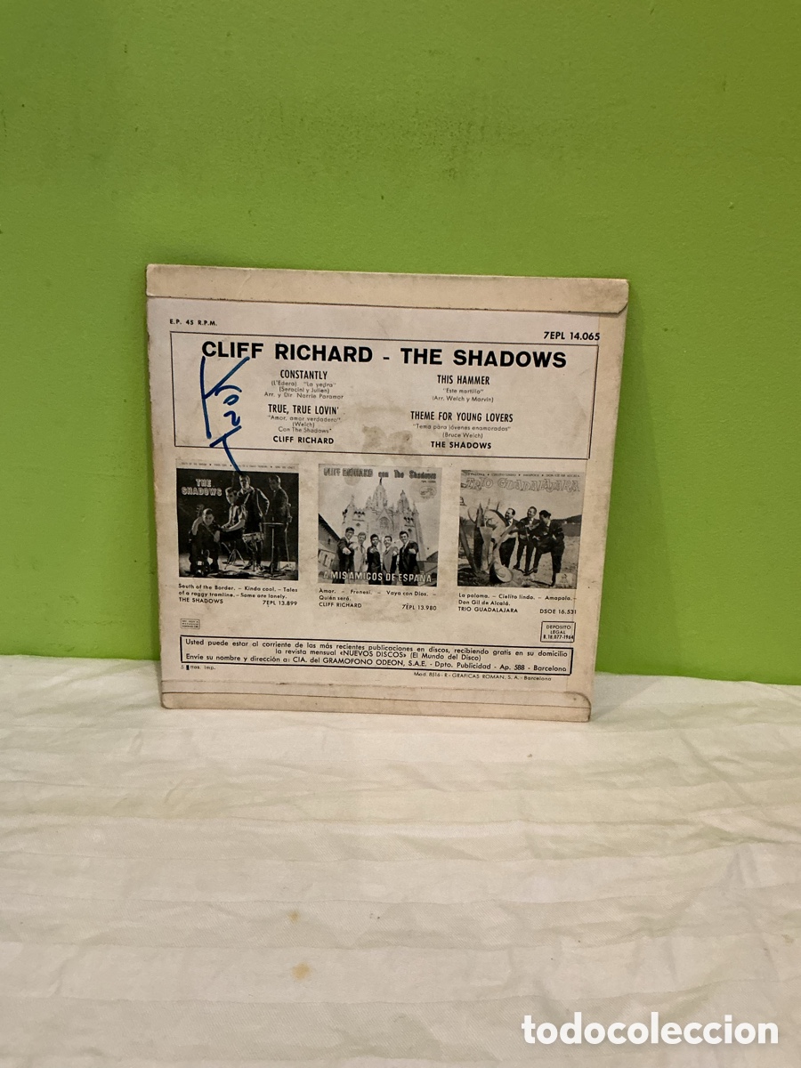 Discos de vinilo: Cliff Richard & The Shadows &ndash; Constantly &ndash; EP 1964 - Foto 6