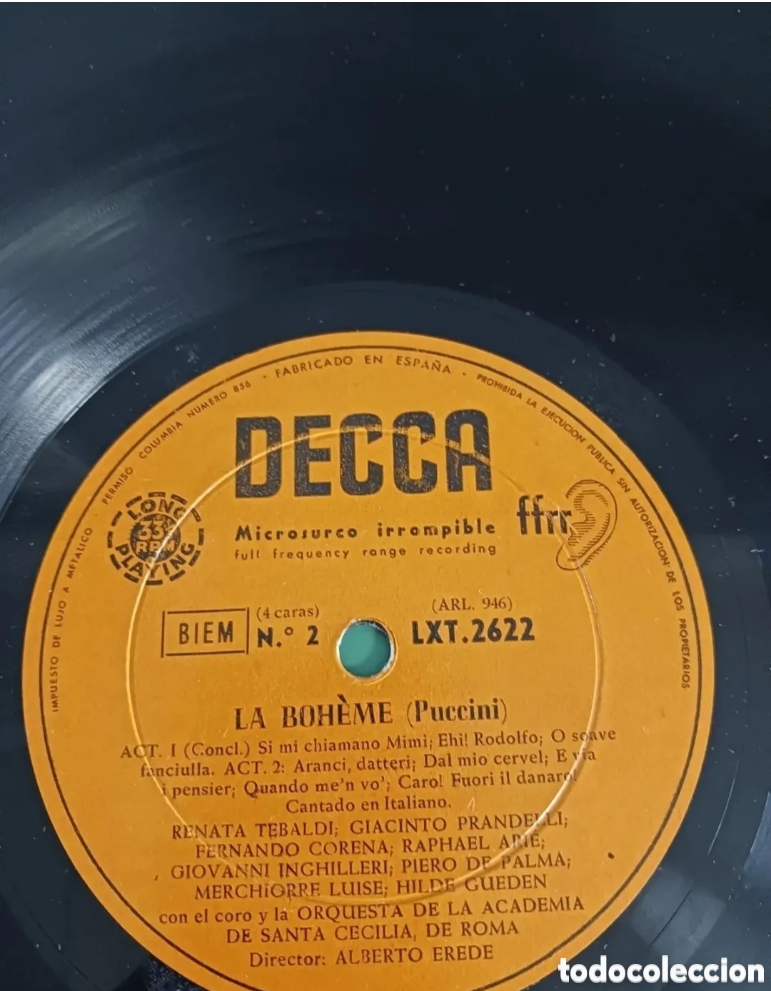 Discos de vinilo: Lp La Boheme PUCCINI. Disco 1 - Foto 4