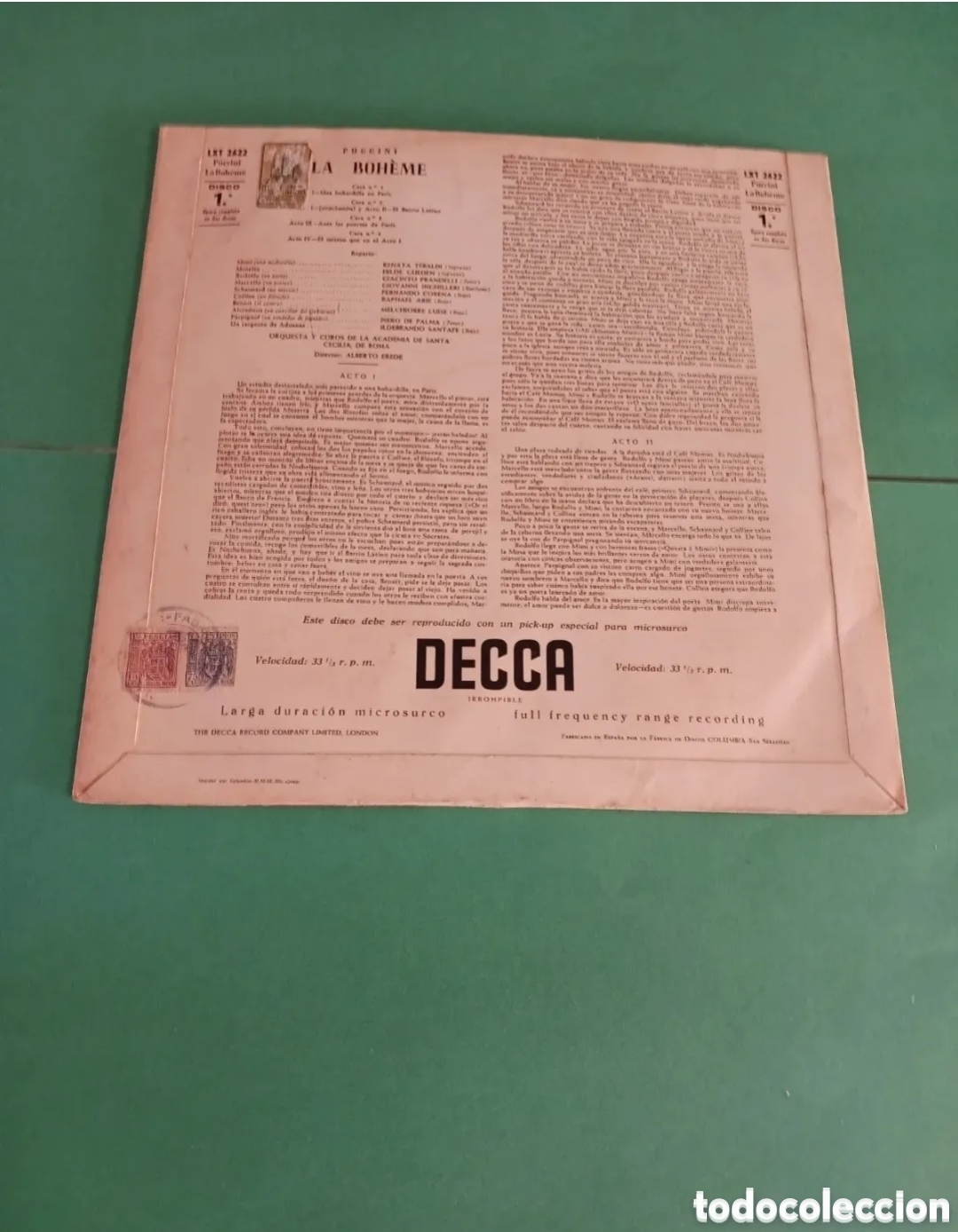 Discos de vinilo: Lp La Boheme PUCCINI. Disco 1 - Foto 7