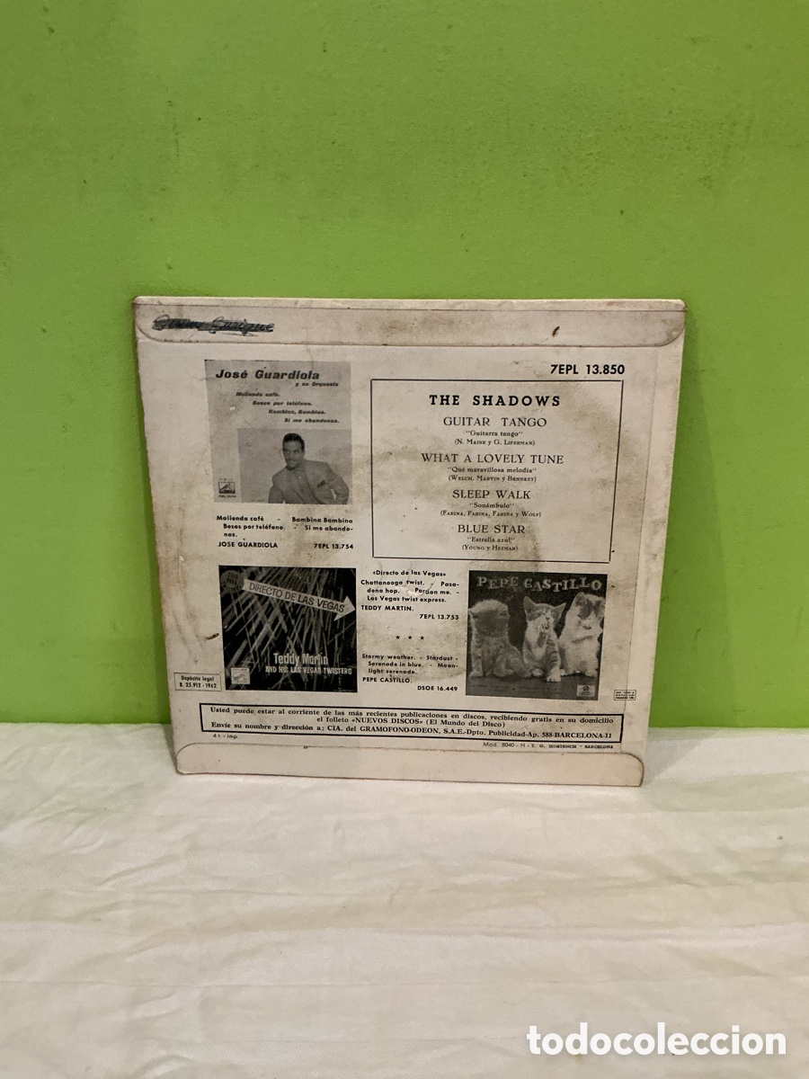 Discos de vinilo: The Shadows &ndash; Guitar Tango &ndash; EP 1962 - Foto 7